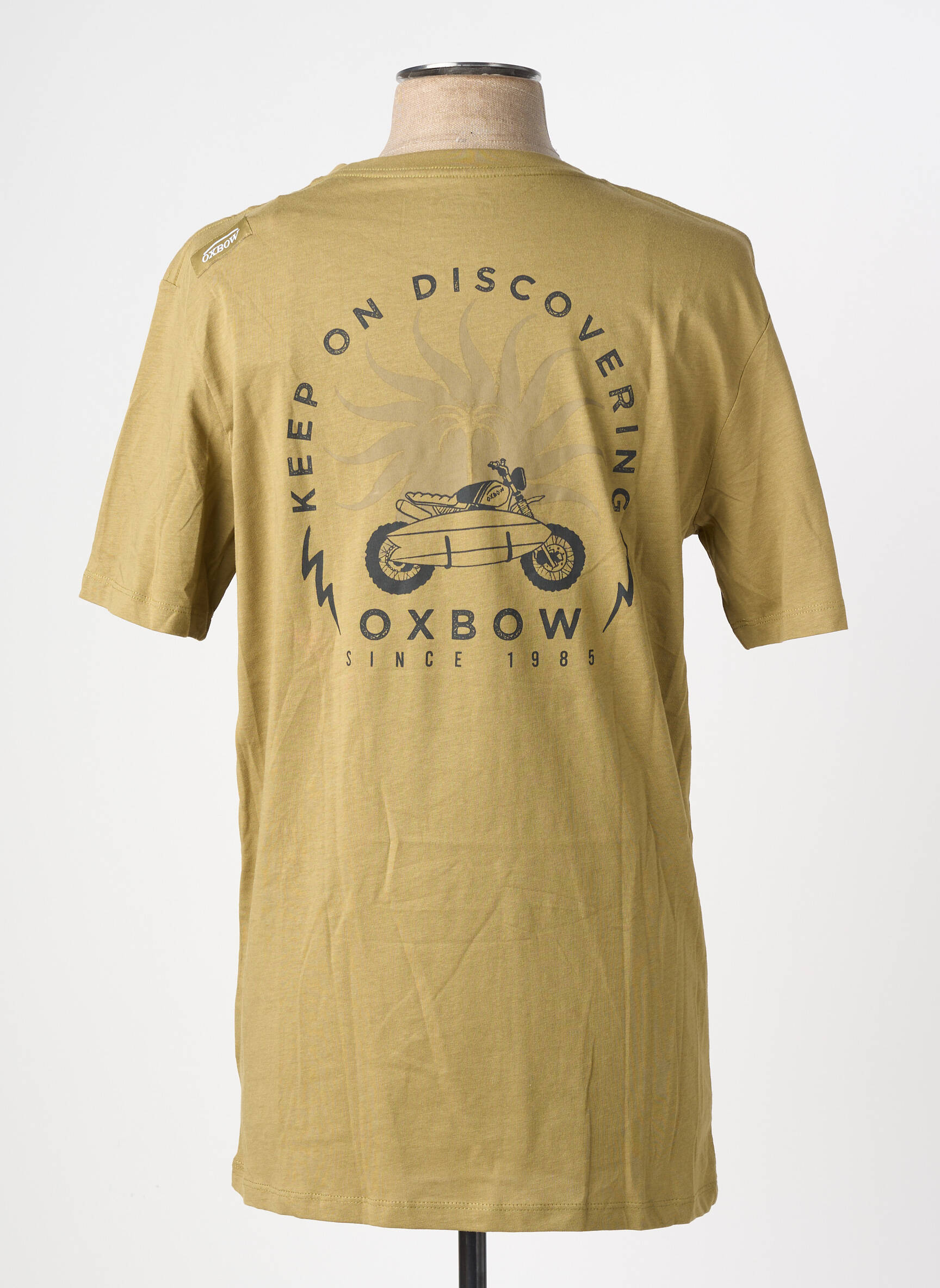Tricou elasticitate mâneci scurte verde OXBOW bărbat