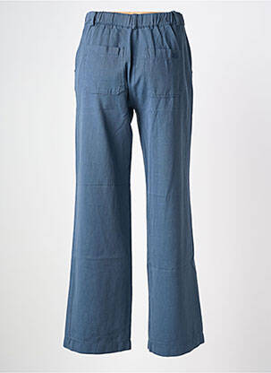 Pantalon drept țesătură poplin mărime normală albastru PAKO LITTO femeie