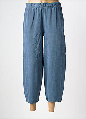 Pantalon 7/8 talie elastică mărime normală albastru PAKO LITTO femeie