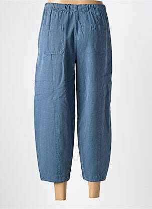 Pantalon 7/8 talie elastică mărime normală albastru PAKO LITTO femeie