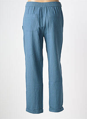 Pantalon drept talie elastică mărime normală albastru INDI & COLD femeie