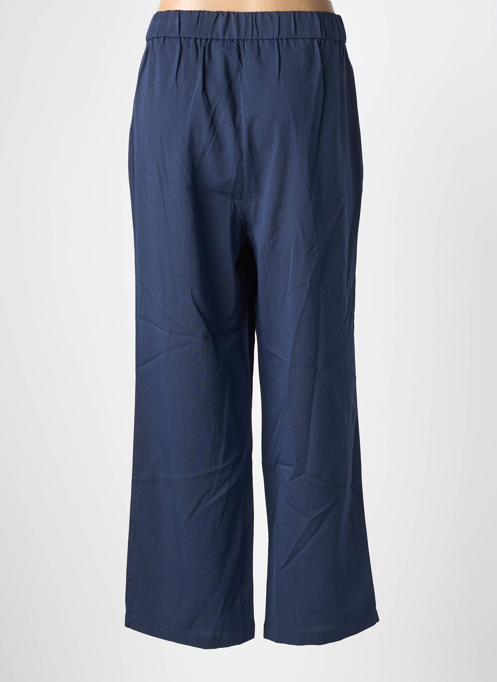 Pantalon drept țesătură poplin mărime normală albastru MOLLY BRACKEN femeie