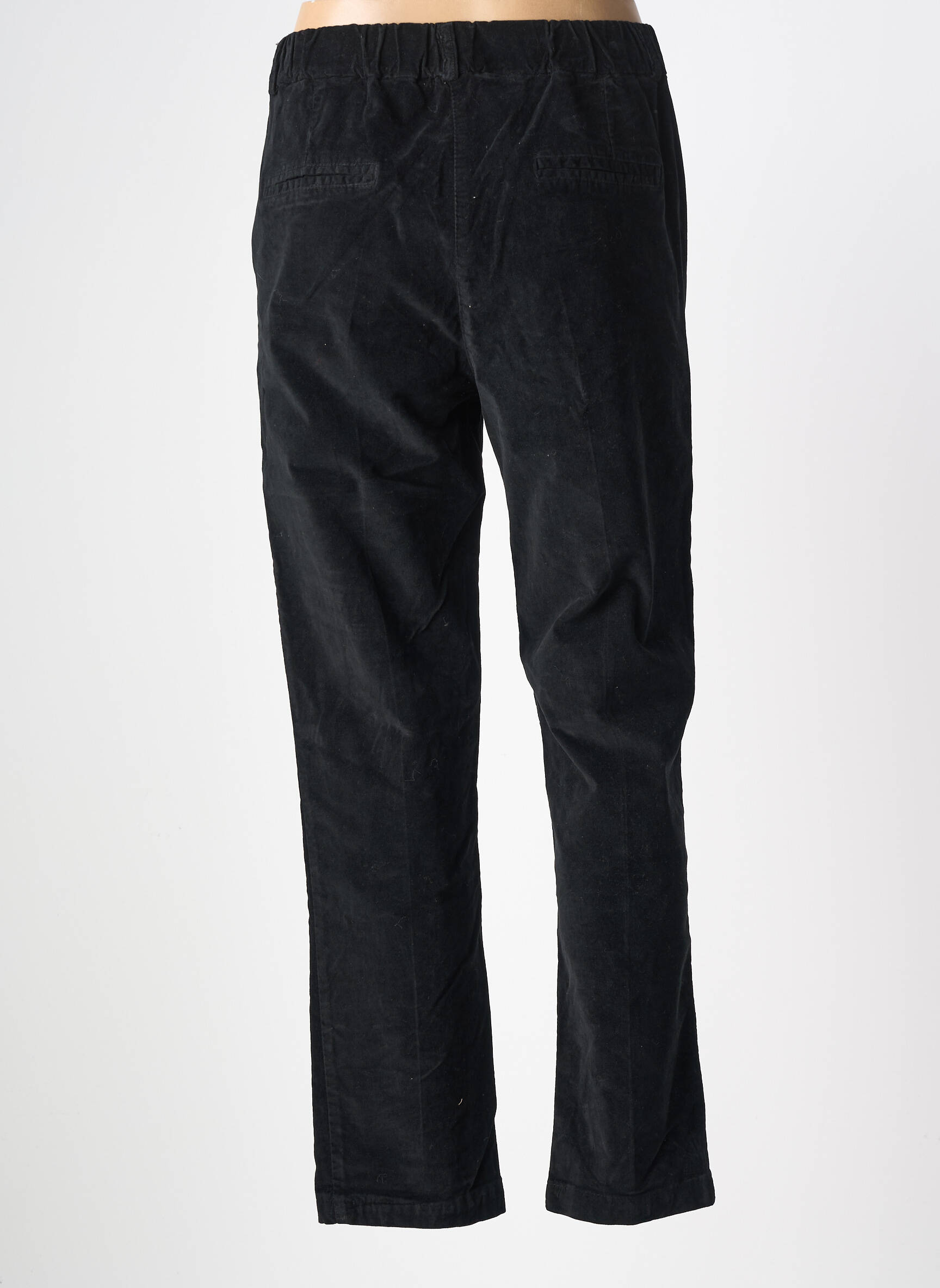 Pantalon drept talie elastică mărime normală negru PAKO LITTO femeie