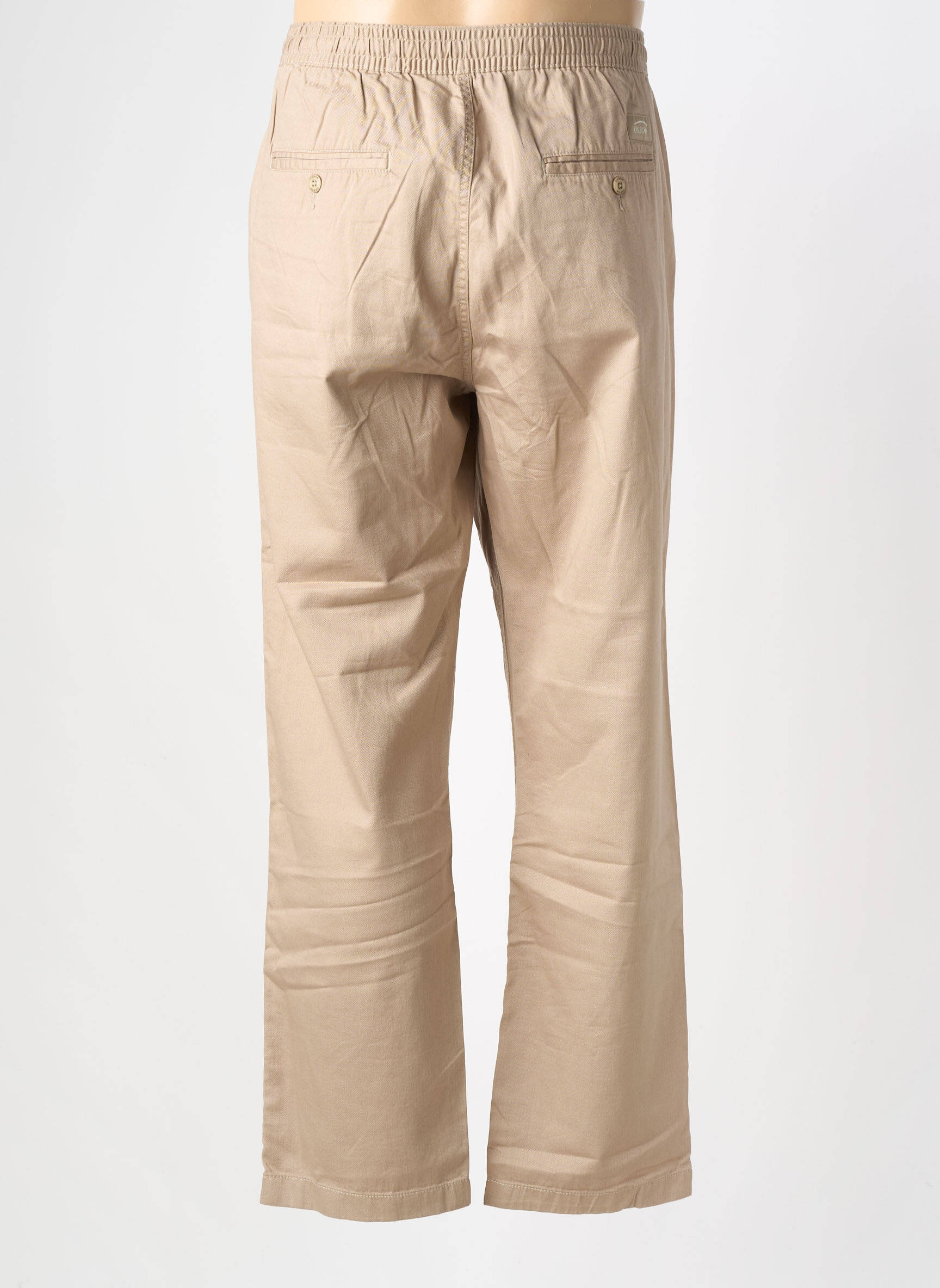 Pantalon chino țesătură poplin mărime normală bej OXBOW bărbat