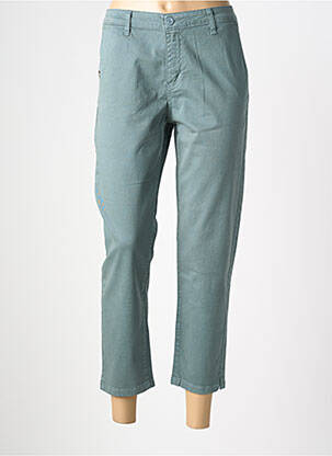 Pantalon slim țesătură poplin verde PAKO LITTO femeie