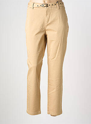 Pantalon 7/8 talie cu cleme mărime normală bej FREEMAN T.PORTER femeie