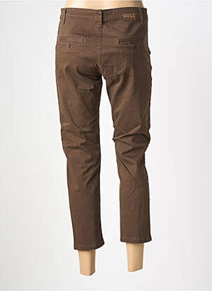 Pantalon slim țesătură poplin mărime normală maro PAKO LITTO femeie