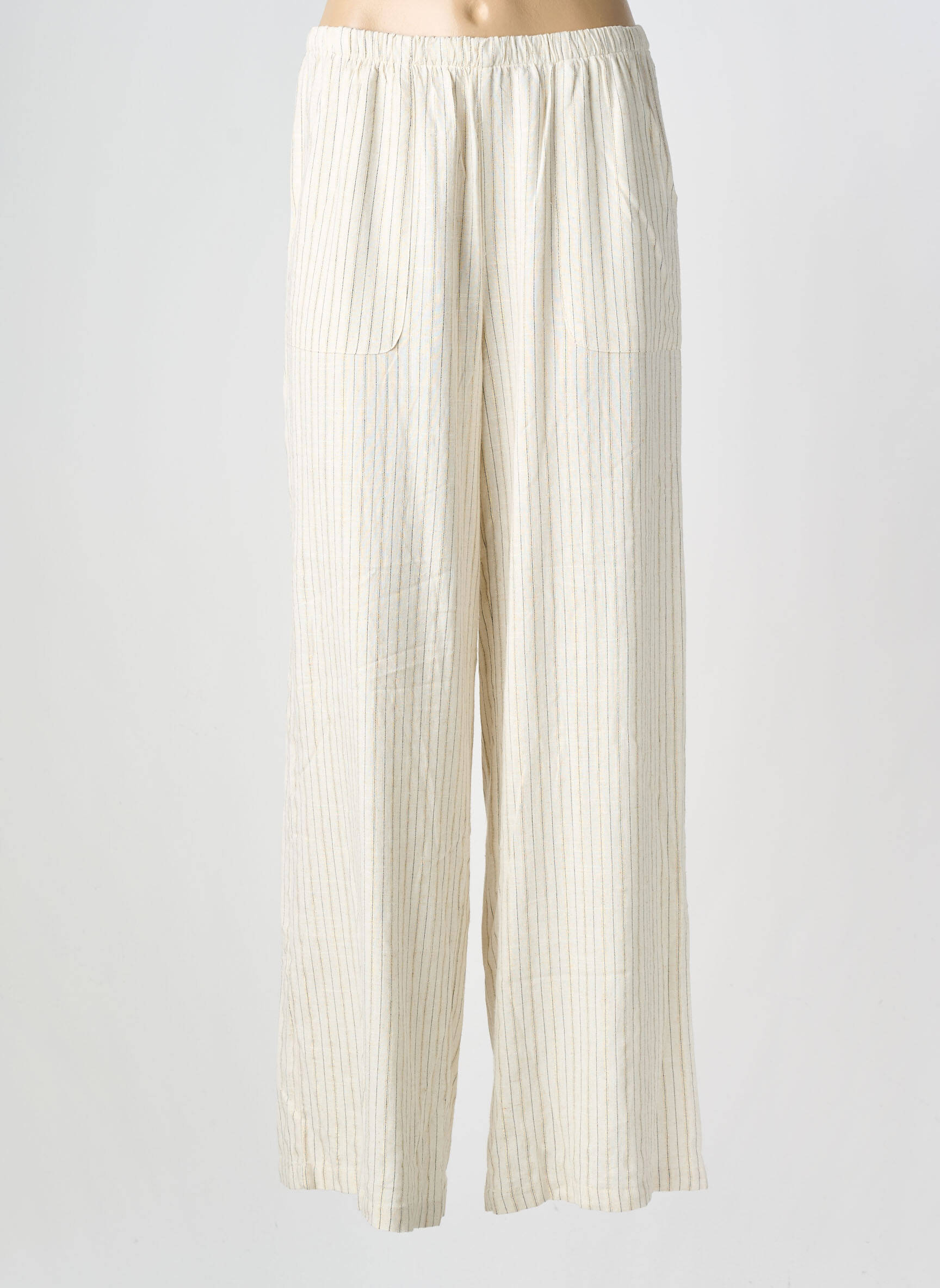 Pantalon drept talie elastică mărime normală bej MOLLY BRACKEN femeie