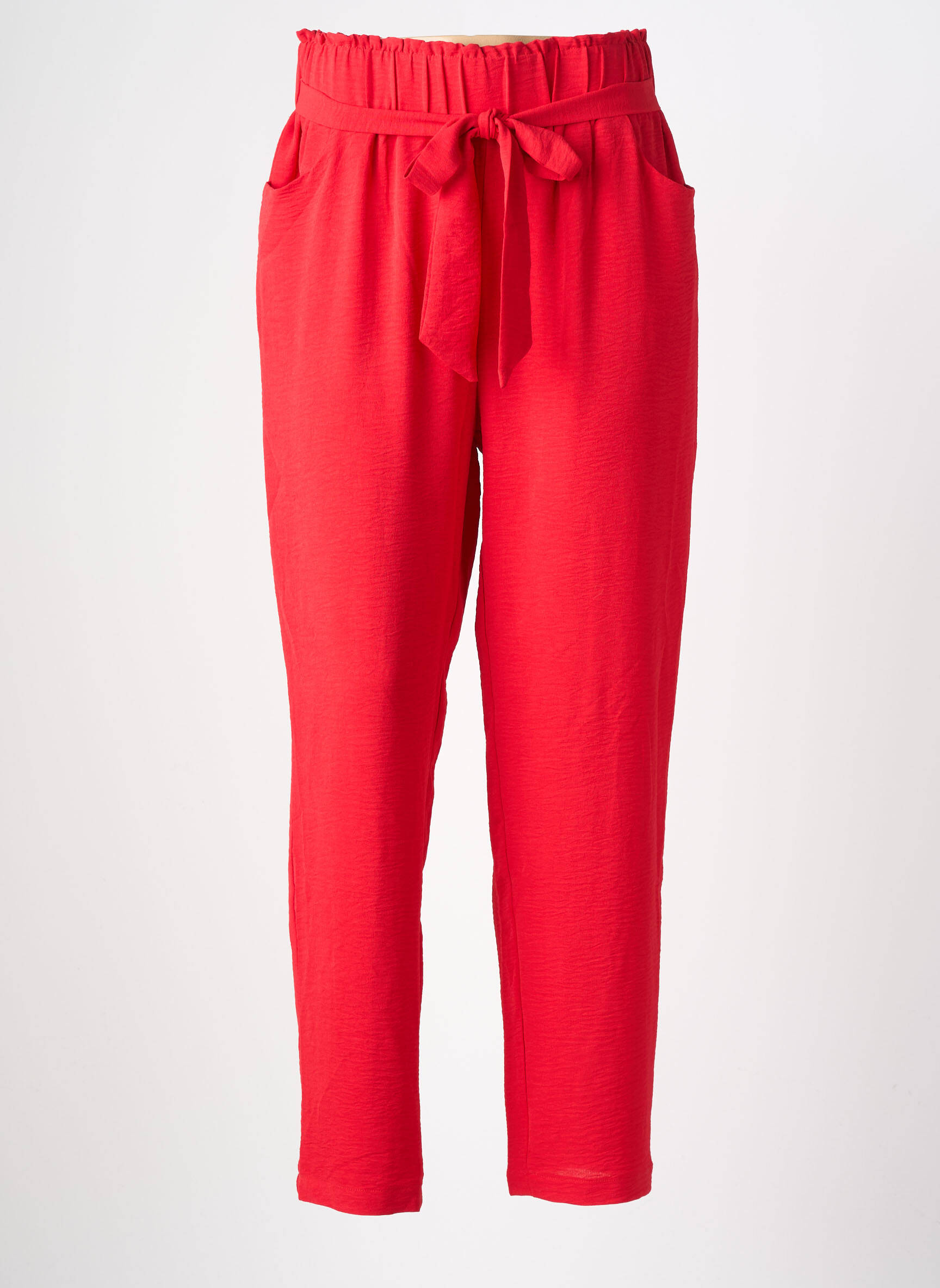 Pantalon slim talie înaltă talie înaltă roșu LILI SIDONIO femeie