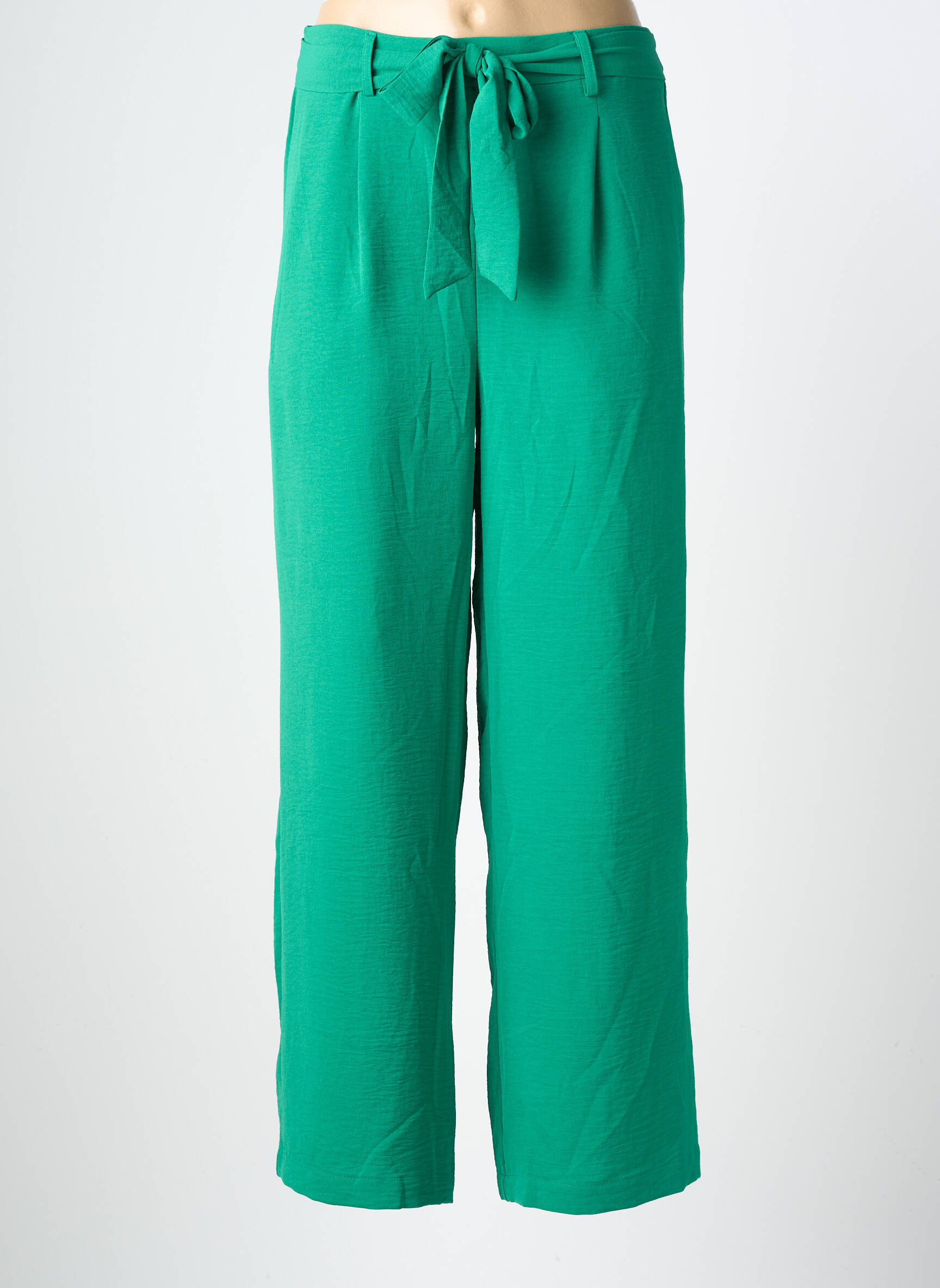 Pantalon drept talie elastică mărime normală verde MOLLY BRACKEN femeie