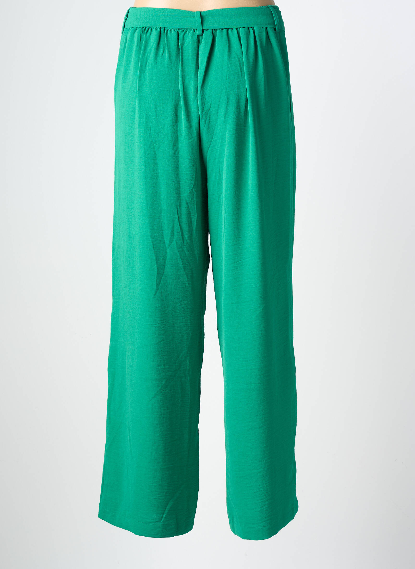 Pantalon drept talie elastică mărime normală verde MOLLY BRACKEN femeie