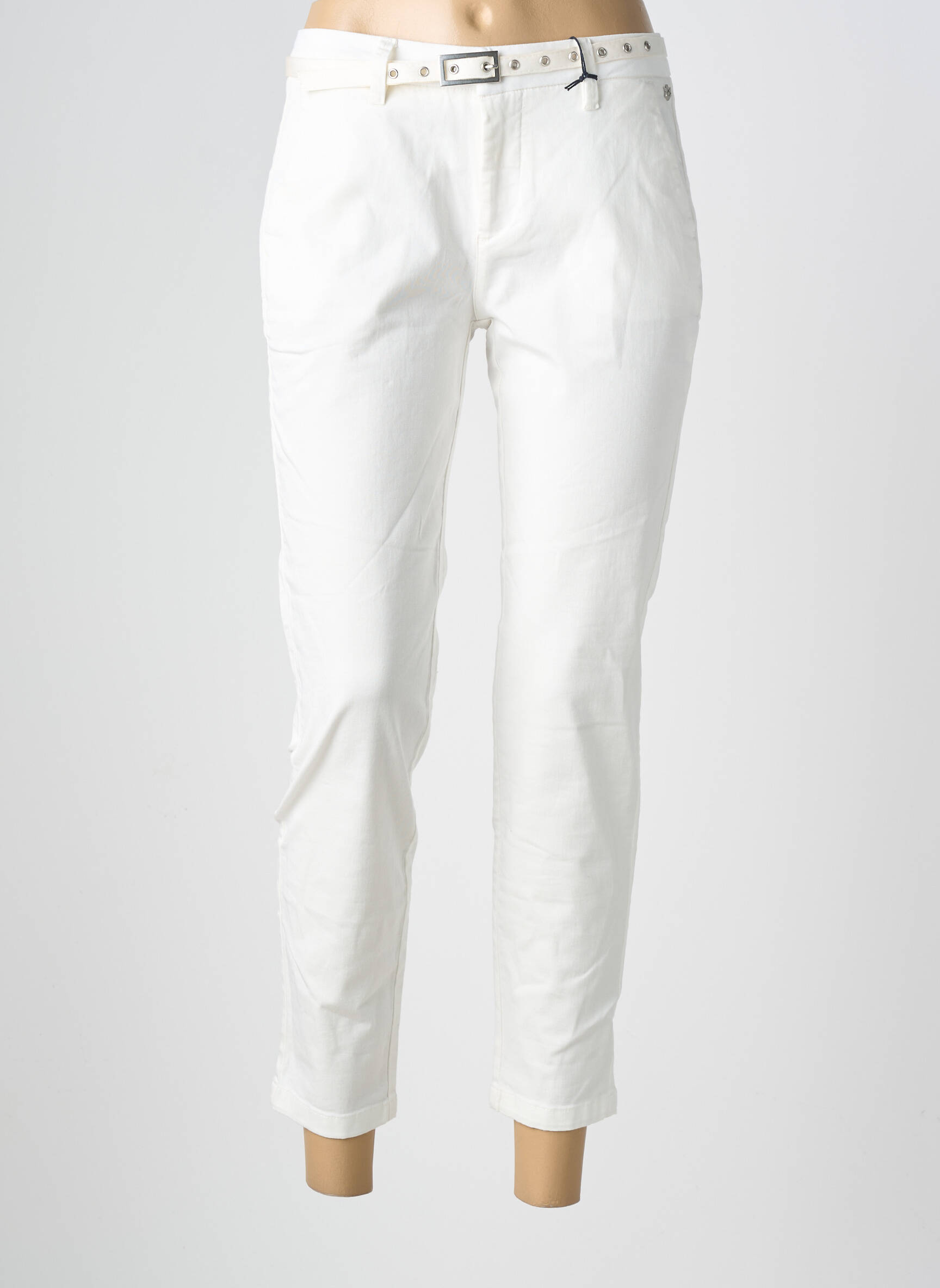 Pantalon drept elasticitate mărime normală alb FREEMAN T.PORTER femeie
