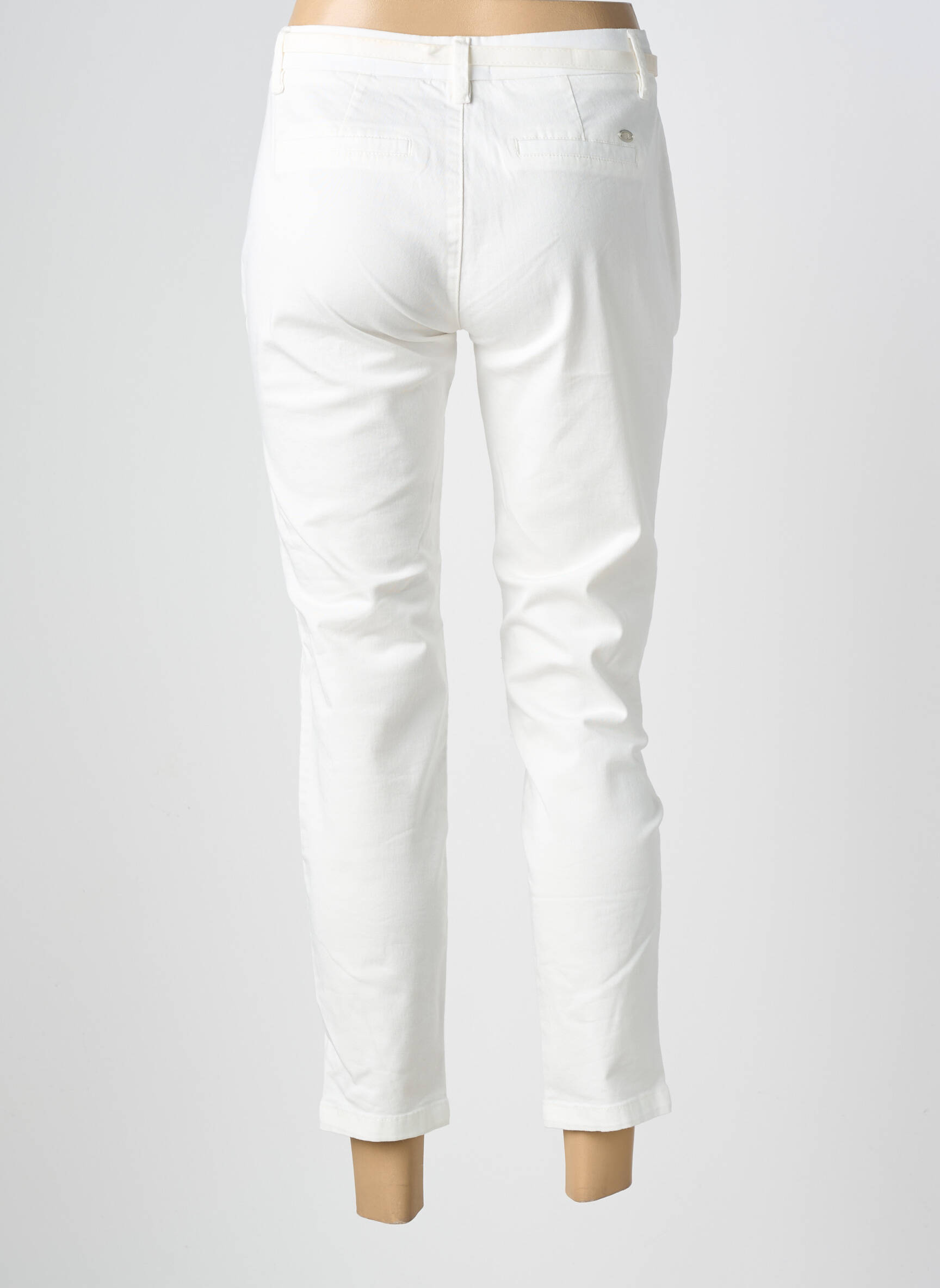 Pantalon drept elasticitate mărime normală alb FREEMAN T.PORTER femeie