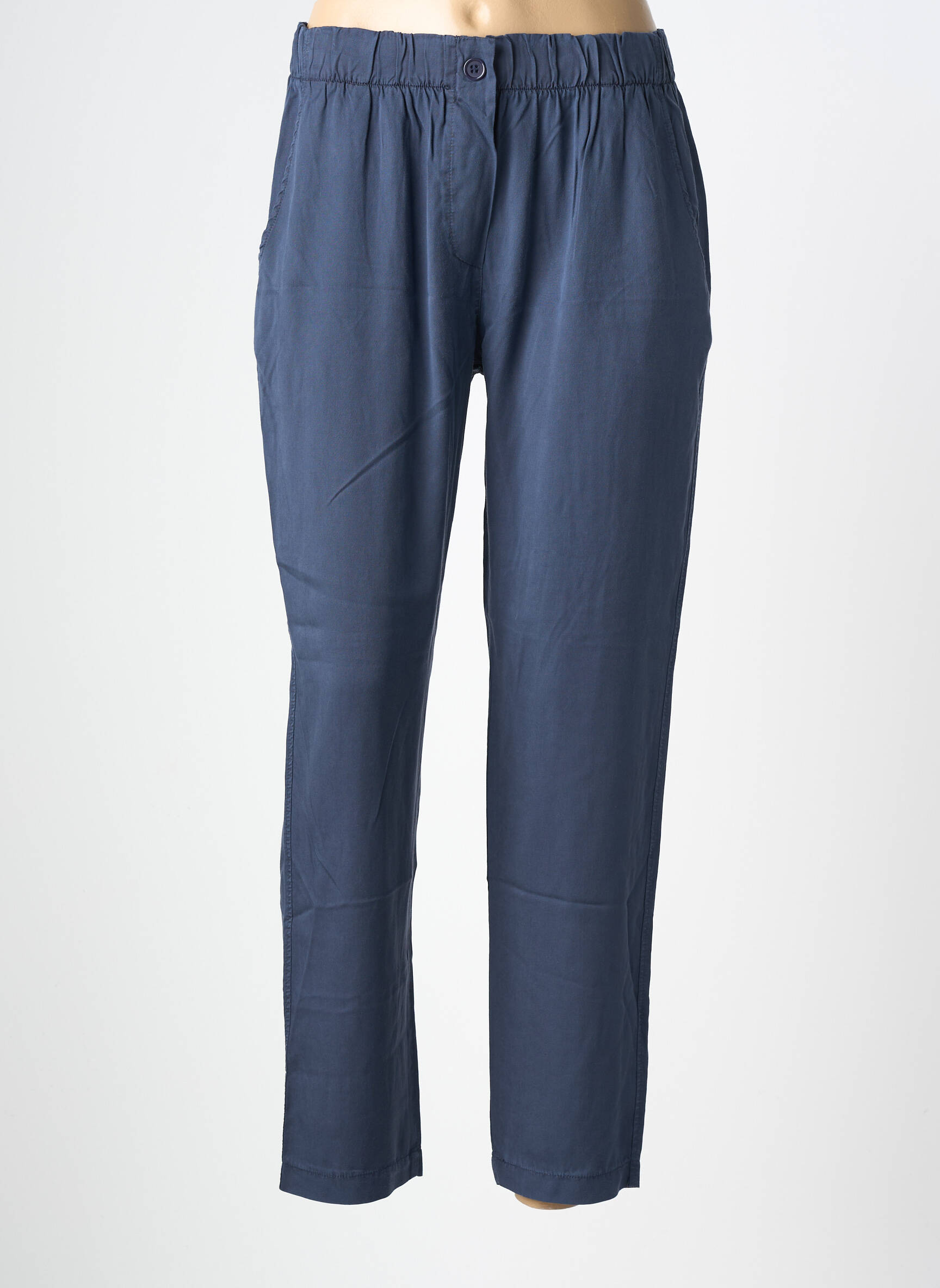 Pantalon drept talie elastică albastru LA FEE MARABOUTEE femeie