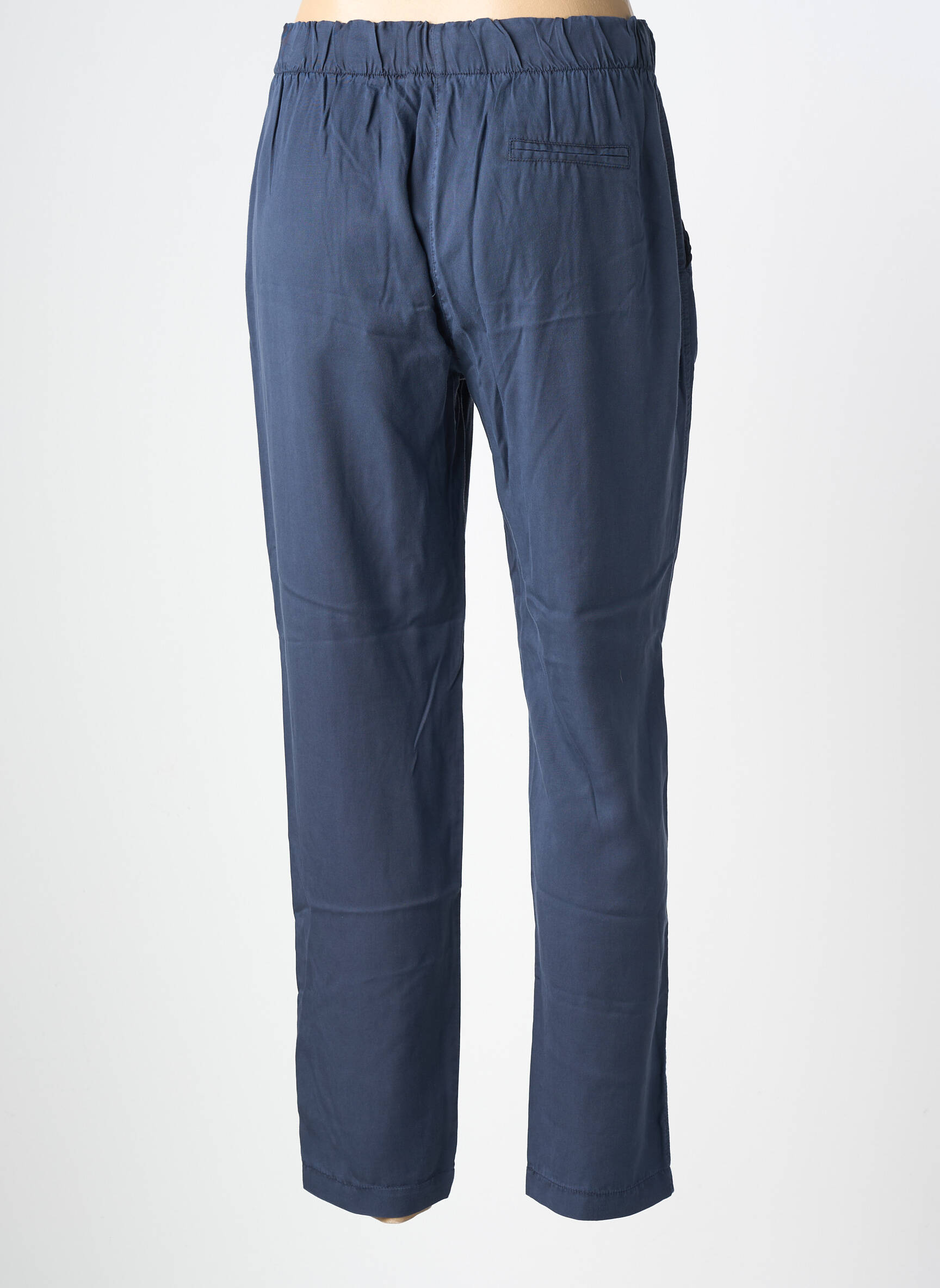 Pantalon drept talie elastică albastru LA FEE MARABOUTEE femeie