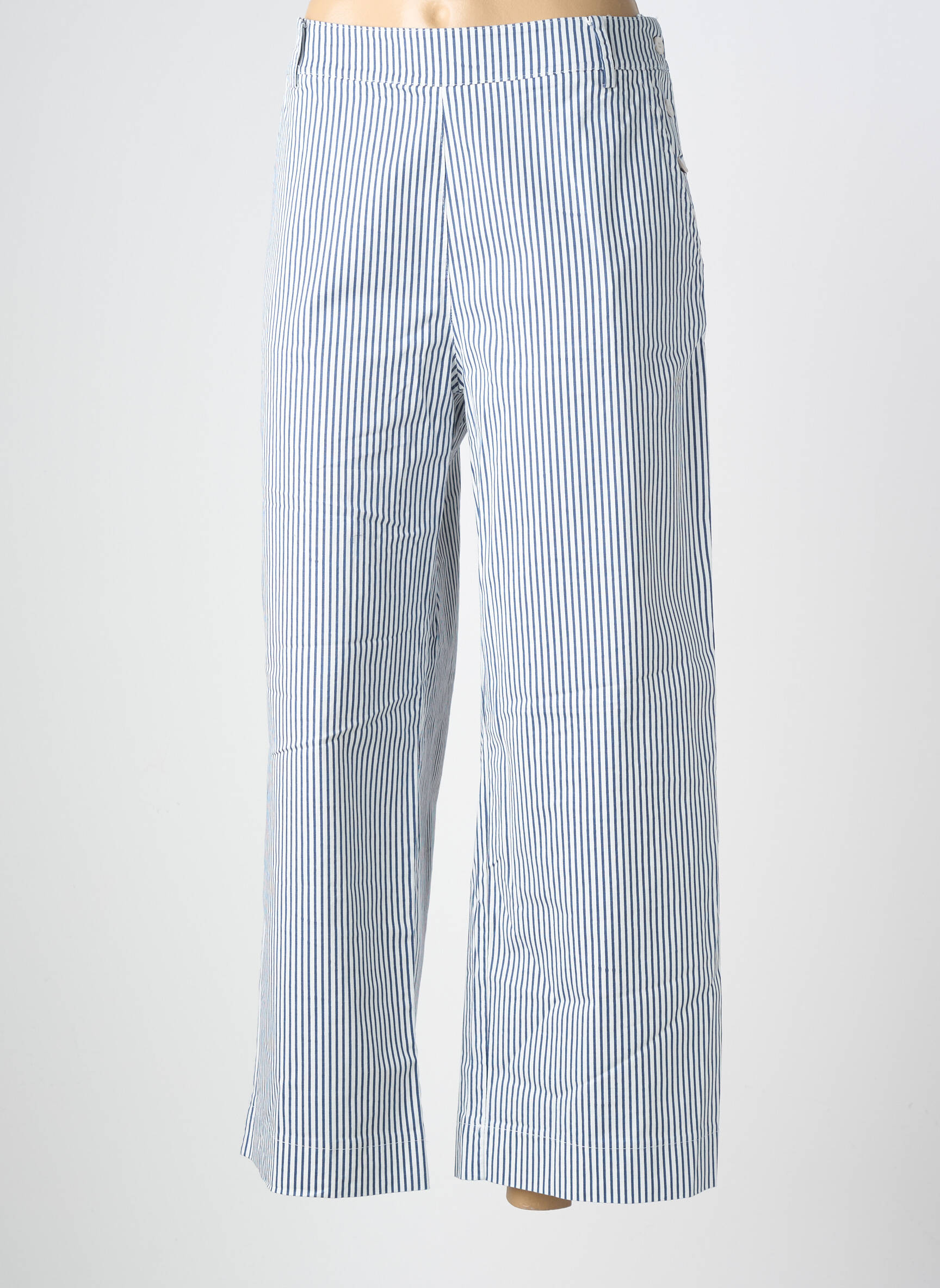 Pantalon drept elasticitate mărime normală albastru PAKO LITTO femeie