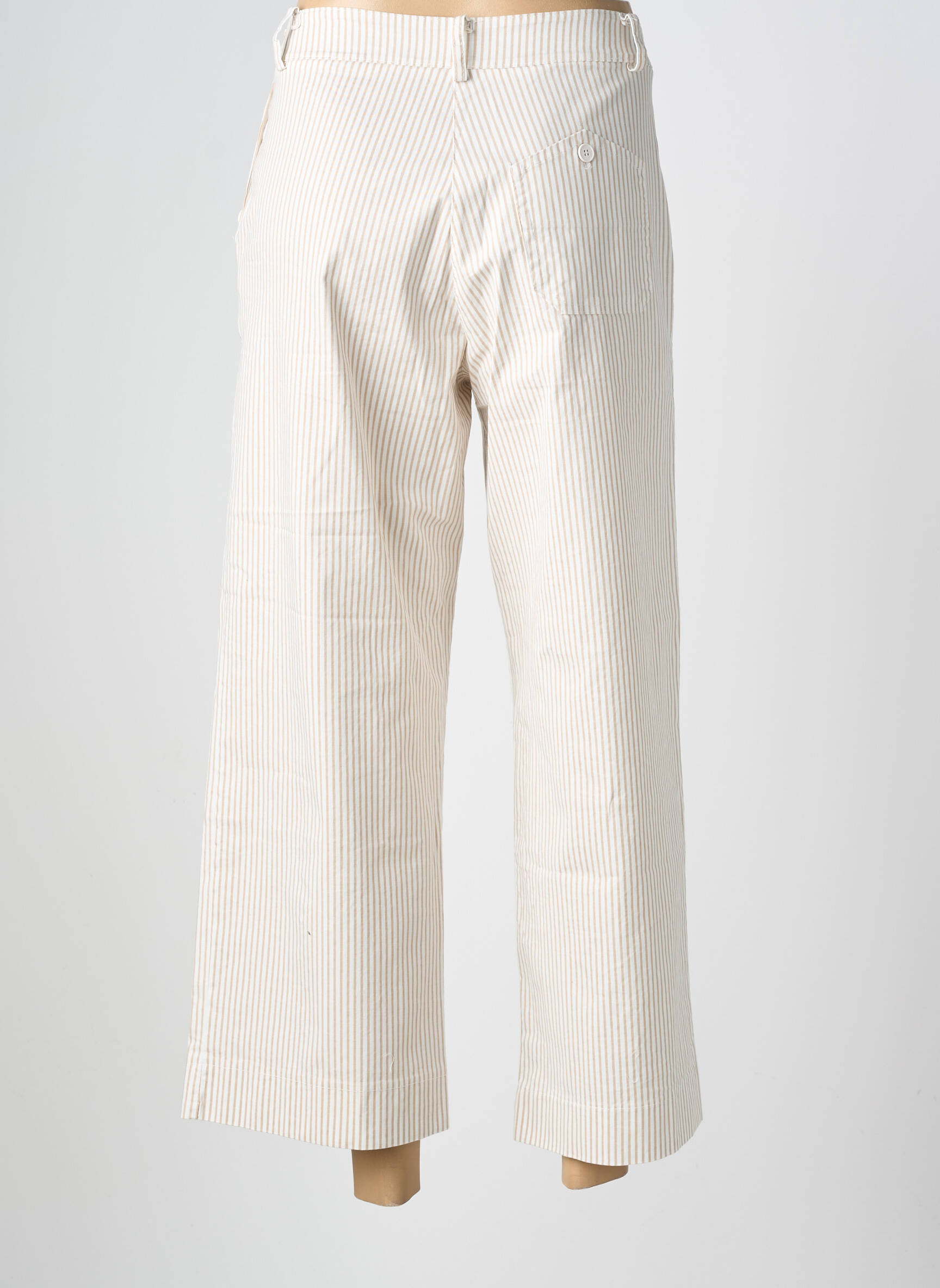 Pantalon drept elasticitate mărime normală bej PAKO LITTO femeie