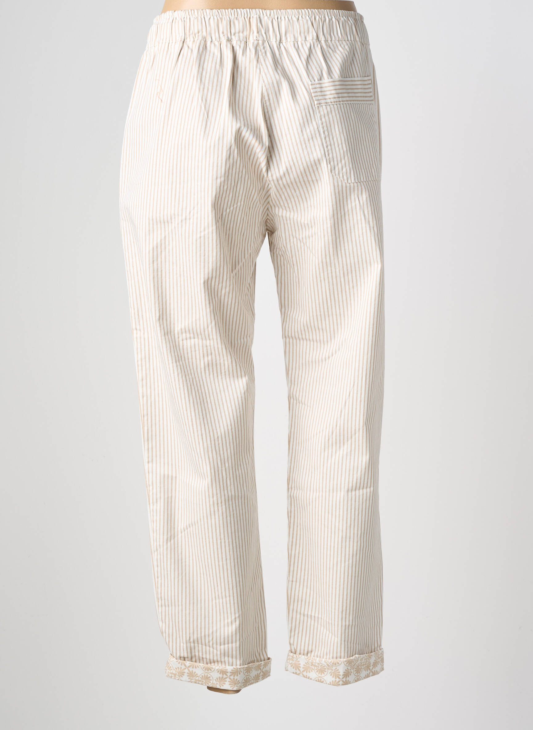 Pantalon drept elasticitate mărime normală bej PAKO LITTO femeie