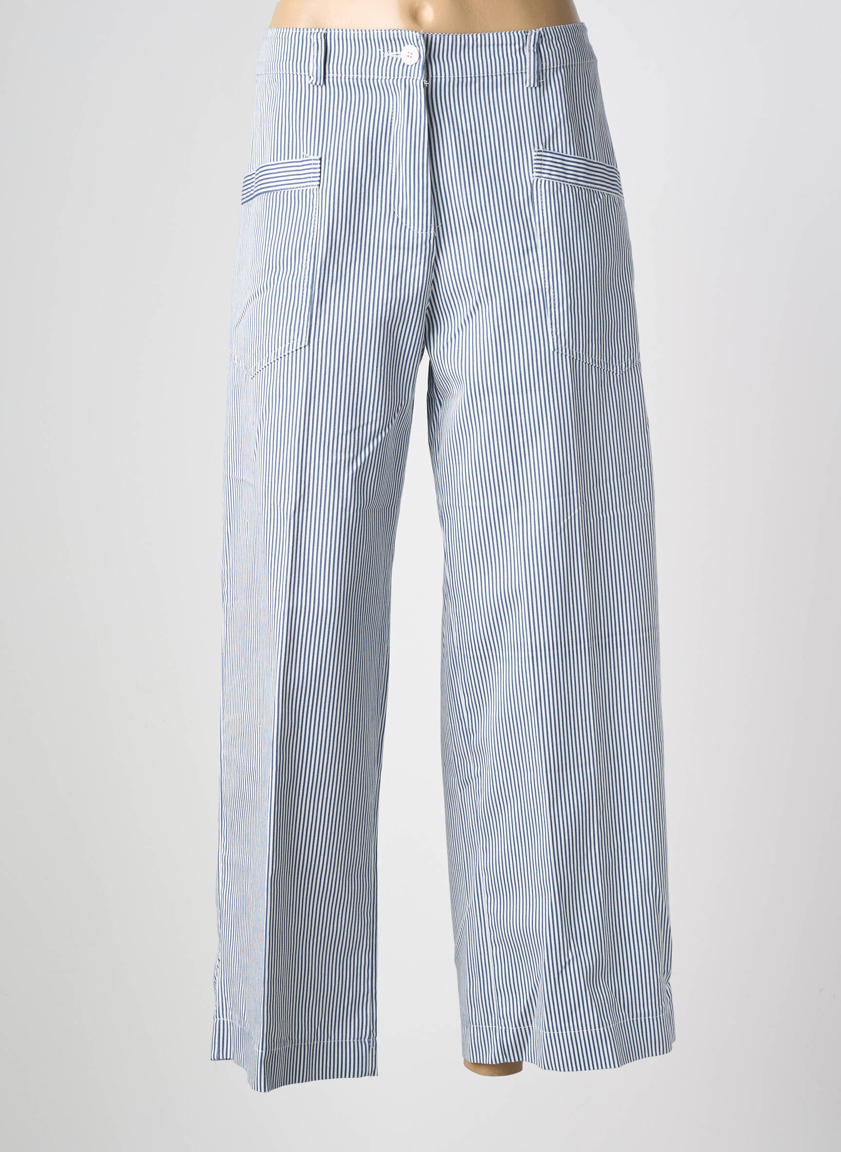 Pantalon drept elasticitate mărime normală albastru PAKO LITTO femeie