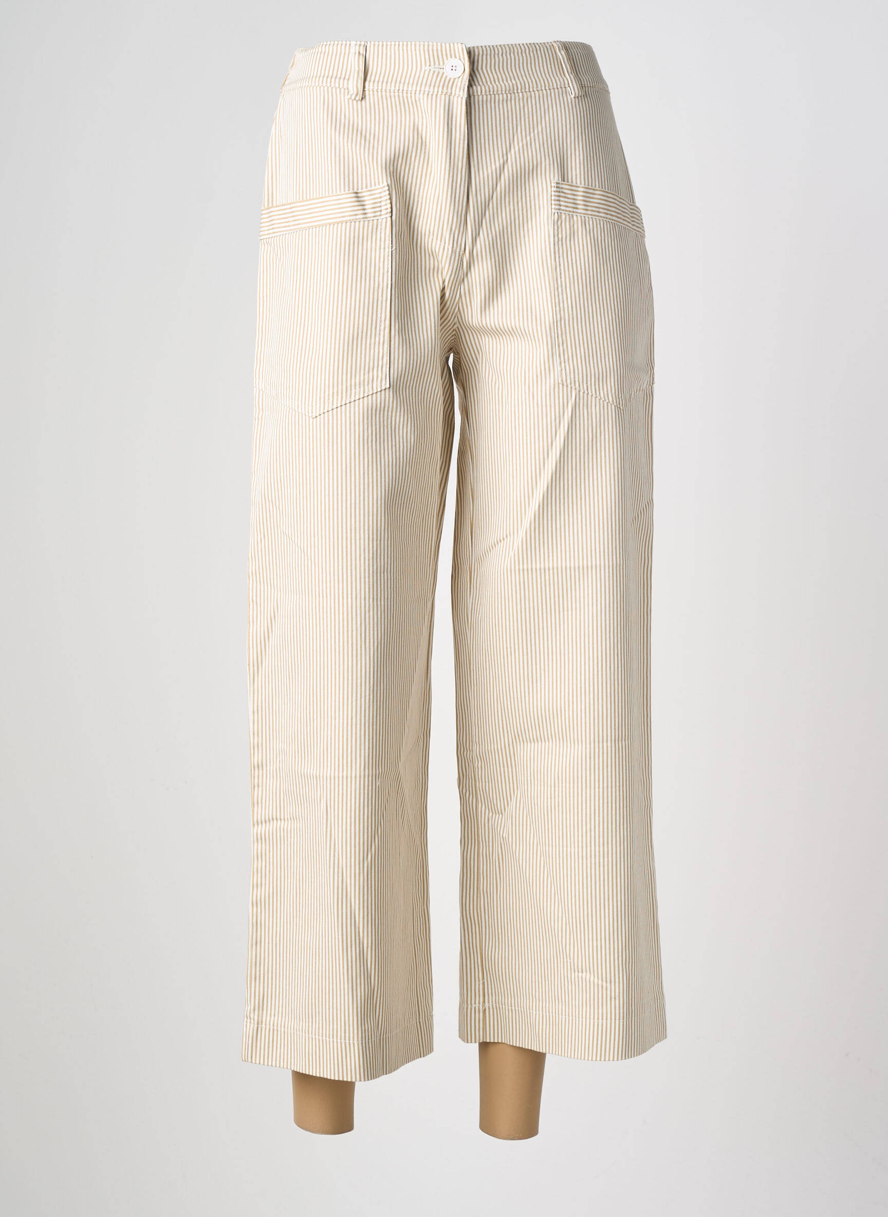 Pantalon drept elasticitate mărime normală bej PAKO LITTO femeie
