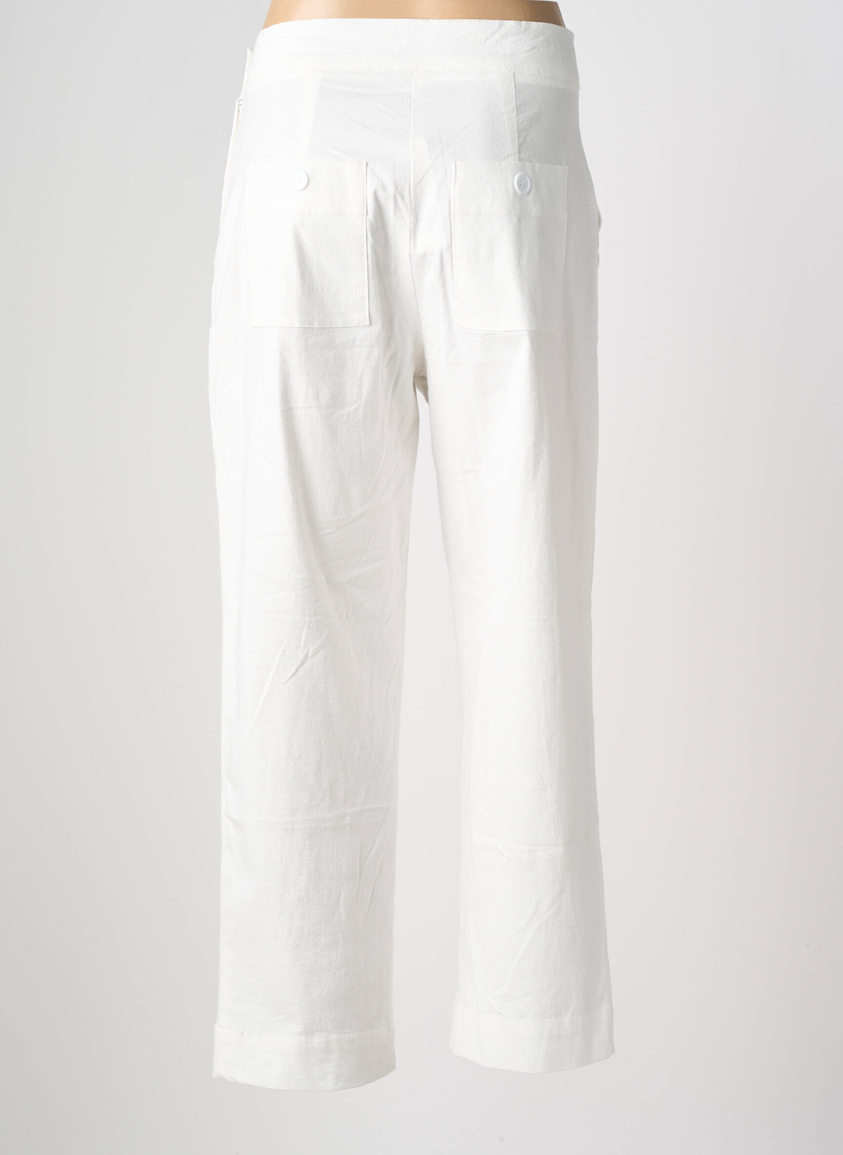 Pantalon drept mărime normală mărime normală alb MOLLY BRACKEN femeie