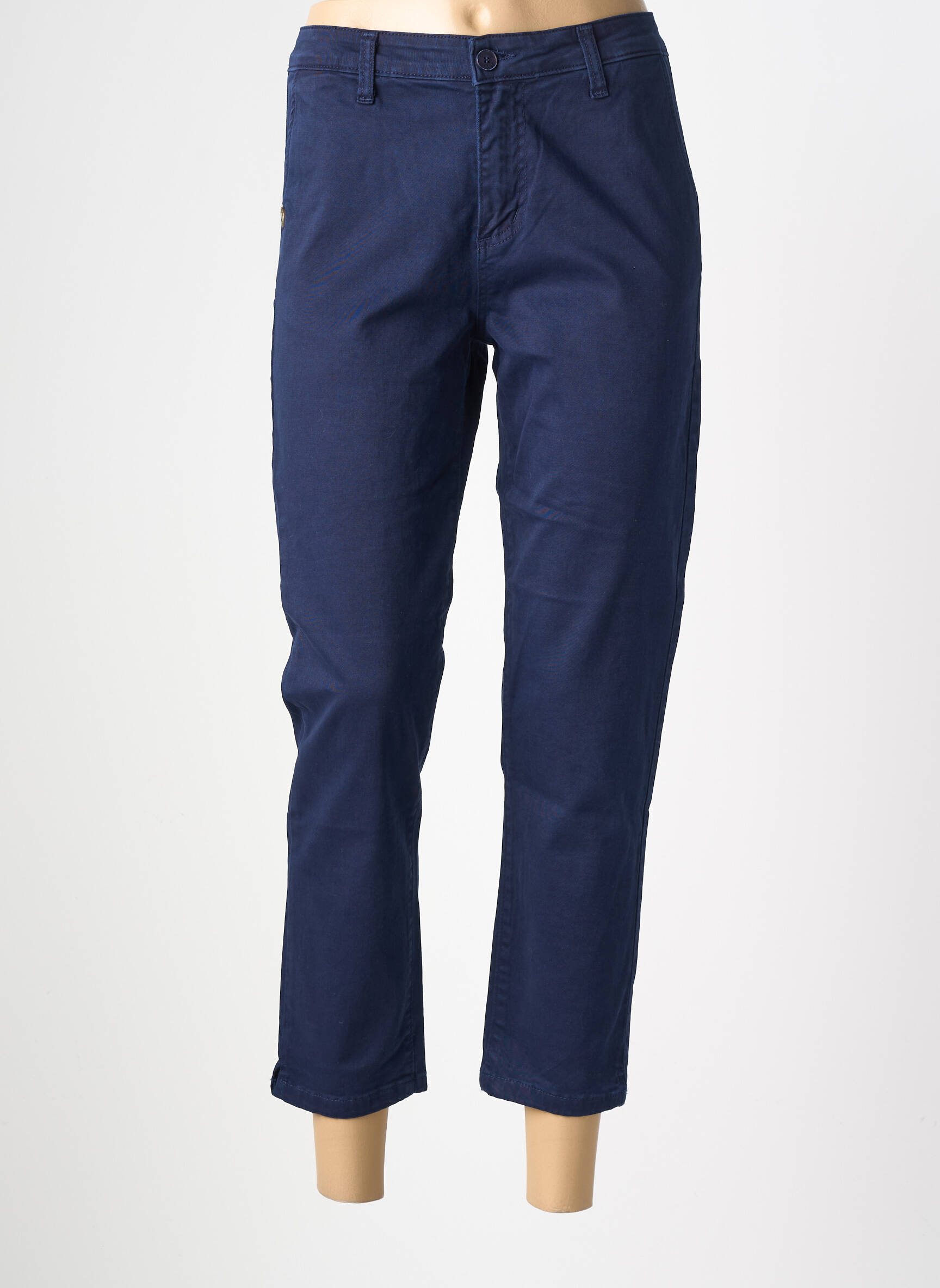 Pantalon drept elasticitate mărime normală albastru PAKO LITTO femeie
