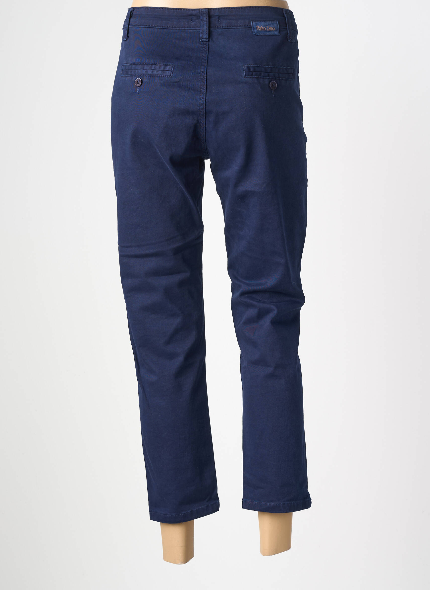 Pantalon drept elasticitate mărime normală albastru PAKO LITTO femeie