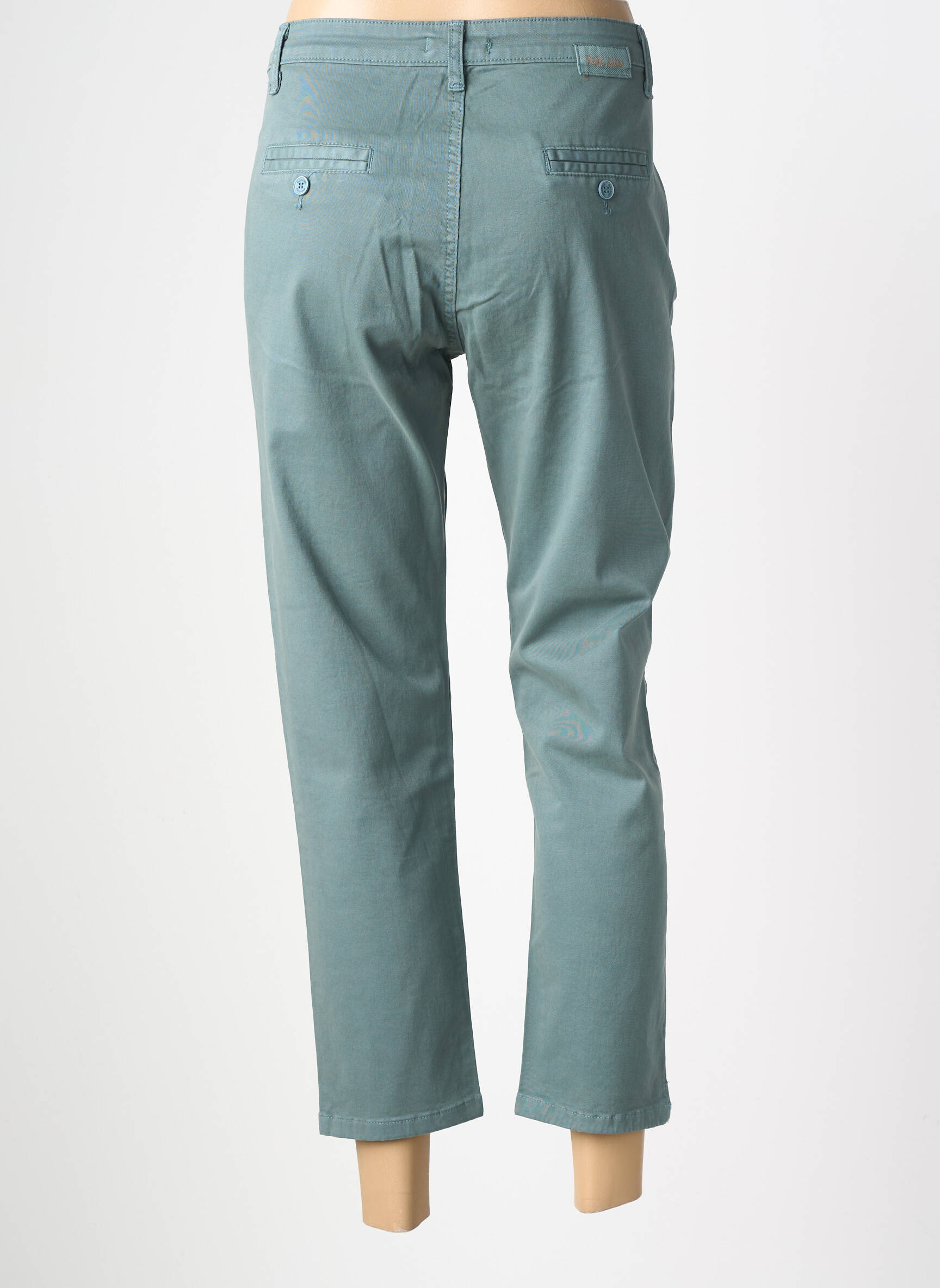 Pantalon slim țesătură poplin verde PAKO LITTO femeie