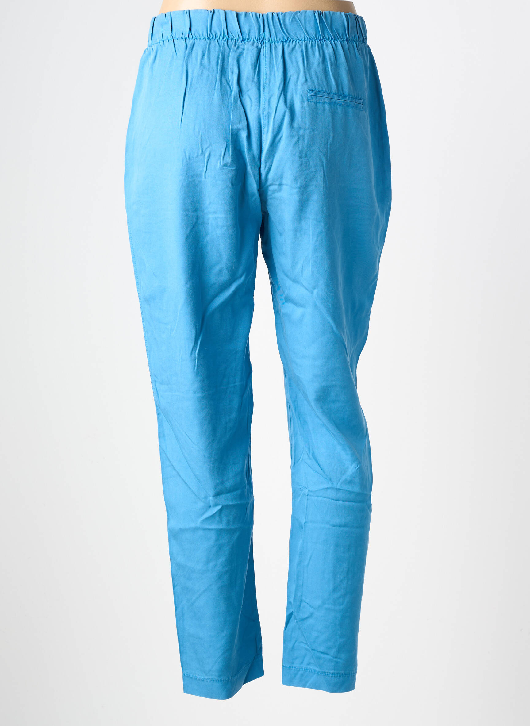 Pantalon slim talie elastică albastru LA FÉE ATELIER BY LA FÉE MARABOUTÉE femeie