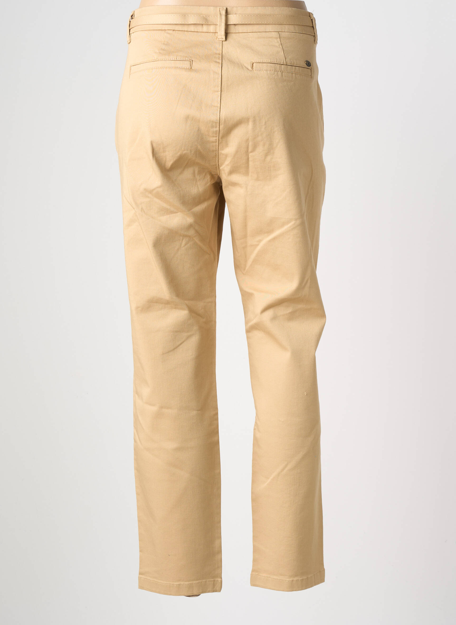 Pantalon 7/8 talie cu cleme mărime normală bej FREEMAN T.PORTER femeie