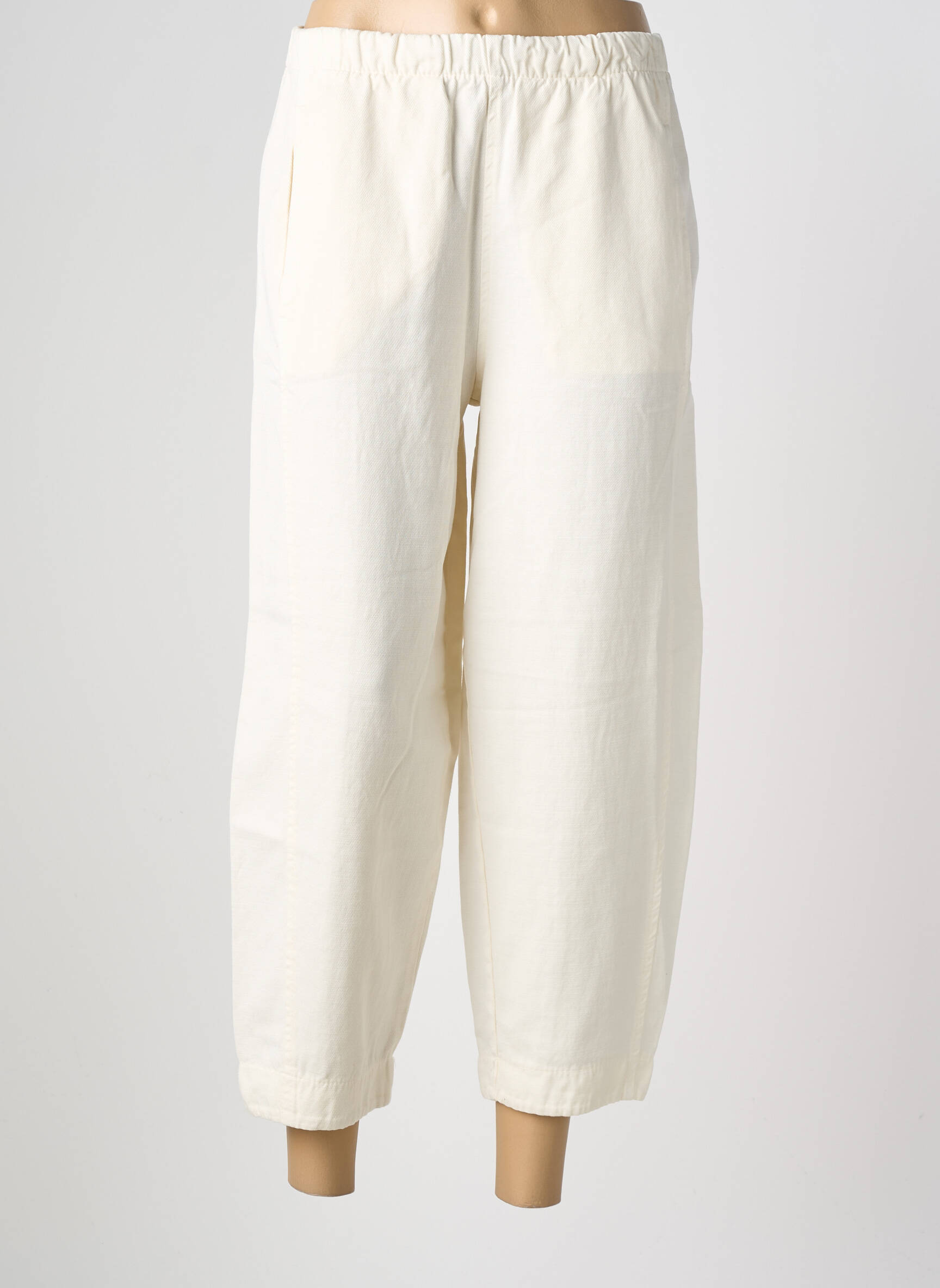 Pantalon drept elasticitate mărime normală bej PAKO LITTO femeie