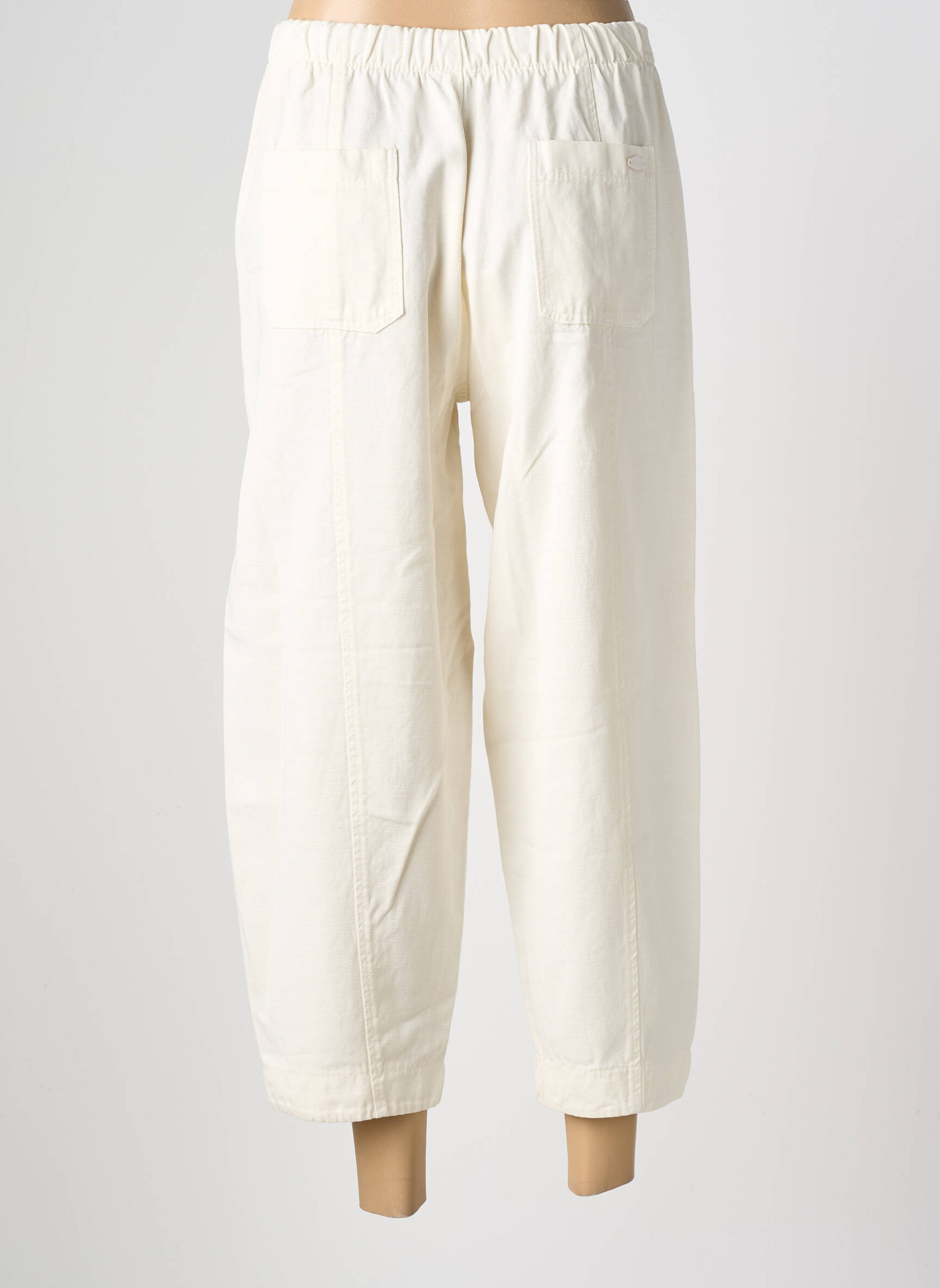 Pantalon drept elasticitate mărime normală bej PAKO LITTO femeie