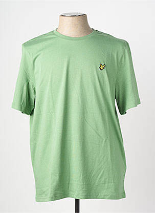Tricou broderie mâneci scurte verde LYLE & SCOTT bărbat