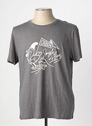 Tricou serigrafie flockată mâneci scurte gri OXBOW bărbat