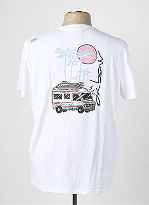 Tricou croială dreaptă mâneci scurte alb OXBOW bărbat