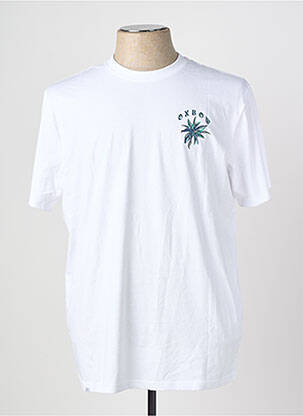 Tricou serigrafie flockată mâneci scurte alb OXBOW bărbat
