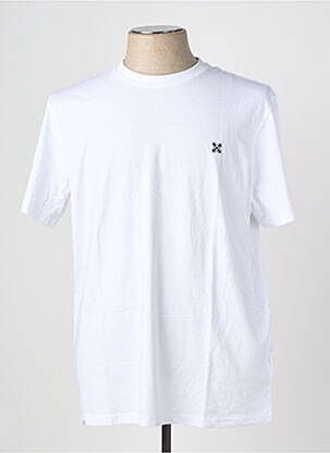Tricou broderie mâneci scurte alb OXBOW bărbat