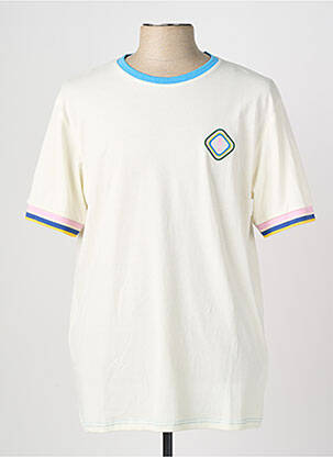 Tricou broderie mâneci scurte bej RUCKFIELD bărbat