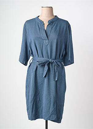 Rochie midi mâneci scurte mâneci scurte albastru PAKO LITTO femeie