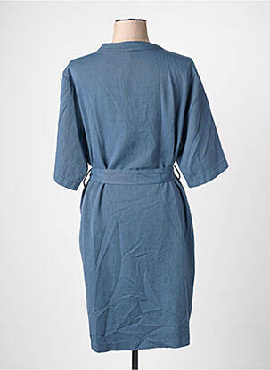 Rochie midi mâneci scurte mâneci scurte albastru PAKO LITTO femeie