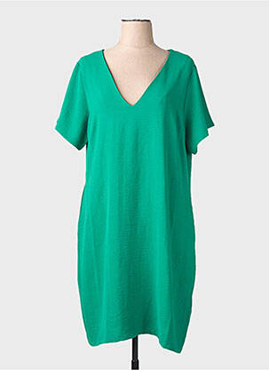 Rochie midi țesătură crep mâneci scurte verde MOLLY BRACKEN femeie