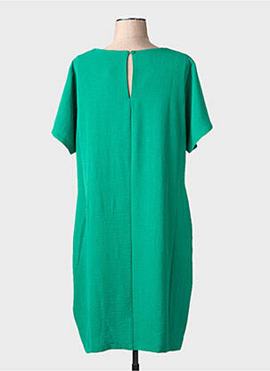 Rochie midi țesătură crep mâneci scurte verde MOLLY BRACKEN femeie