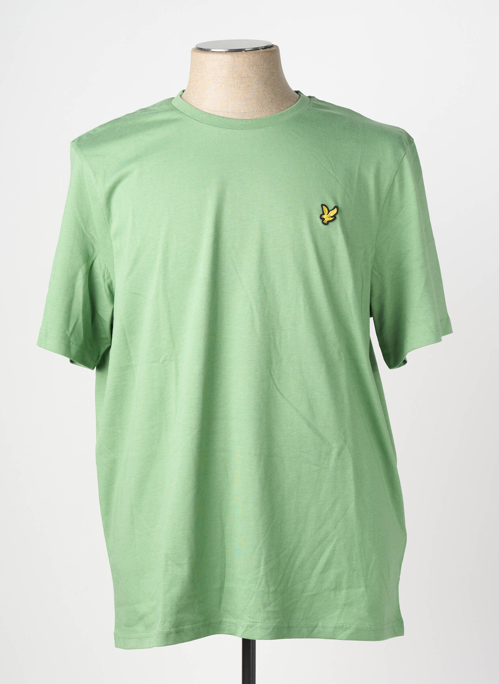 Tricou broderie mâneci scurte verde LYLE & SCOTT bărbat