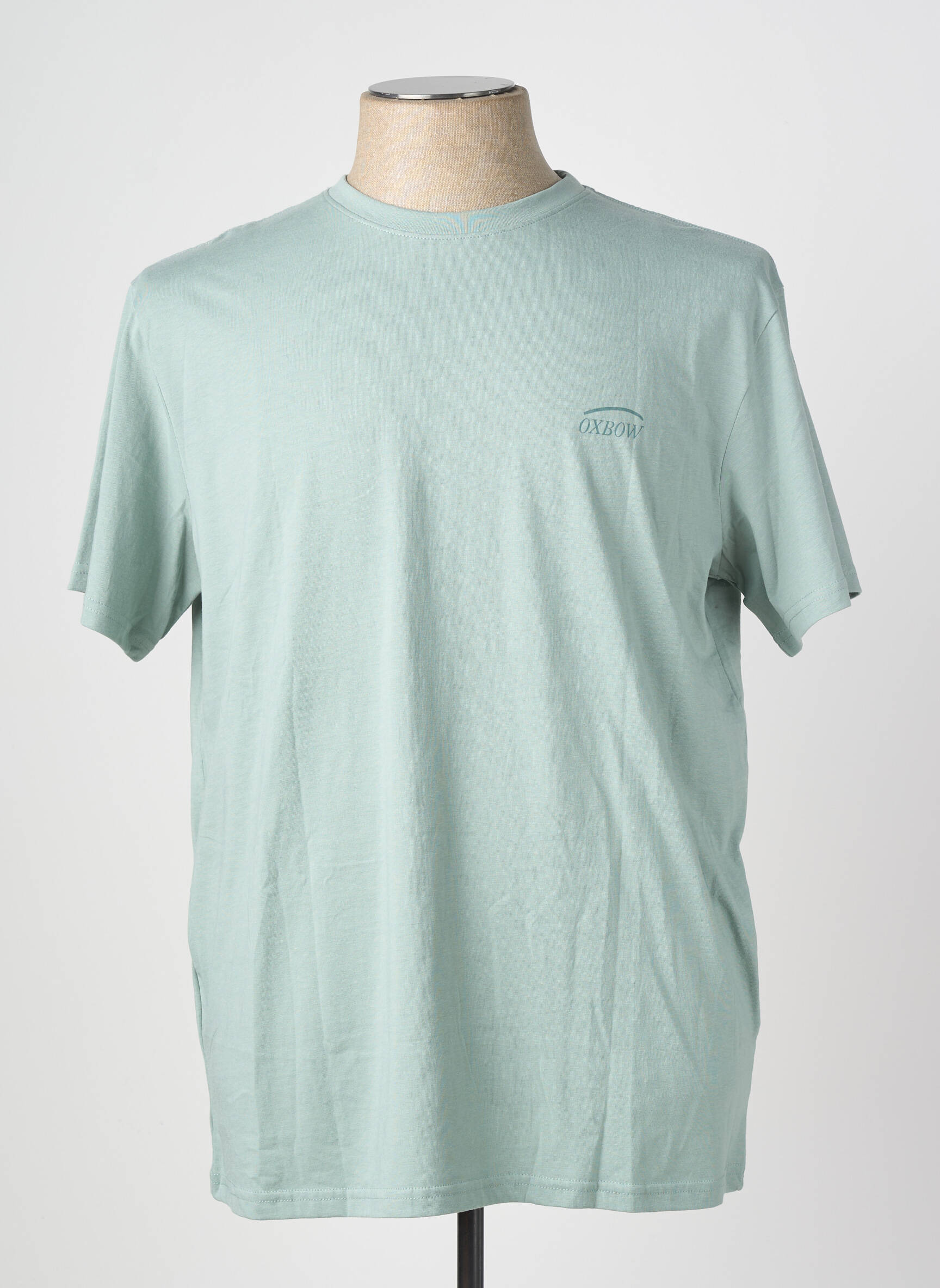 Tricou serigrafie flockată mâneci scurte verde OXBOW bărbat