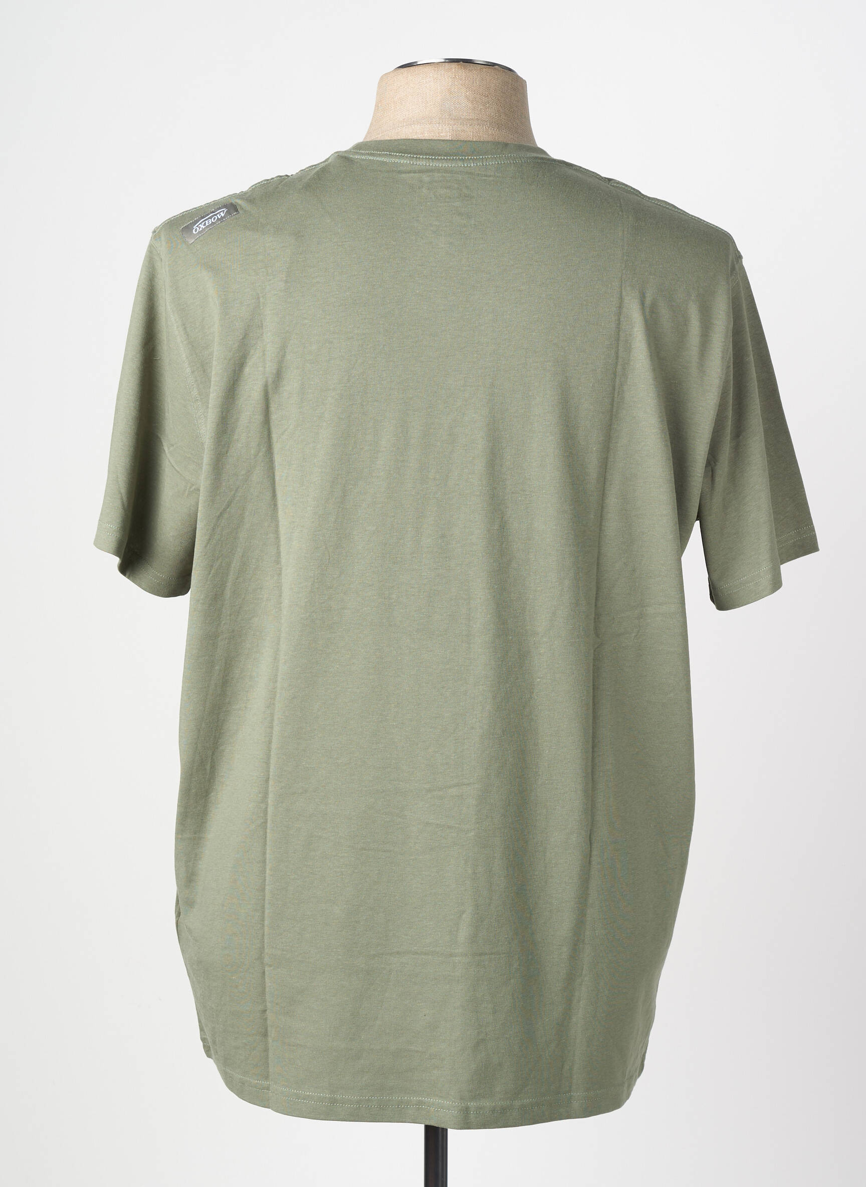Tricou broderie mâneci scurte verde OXBOW bărbat
