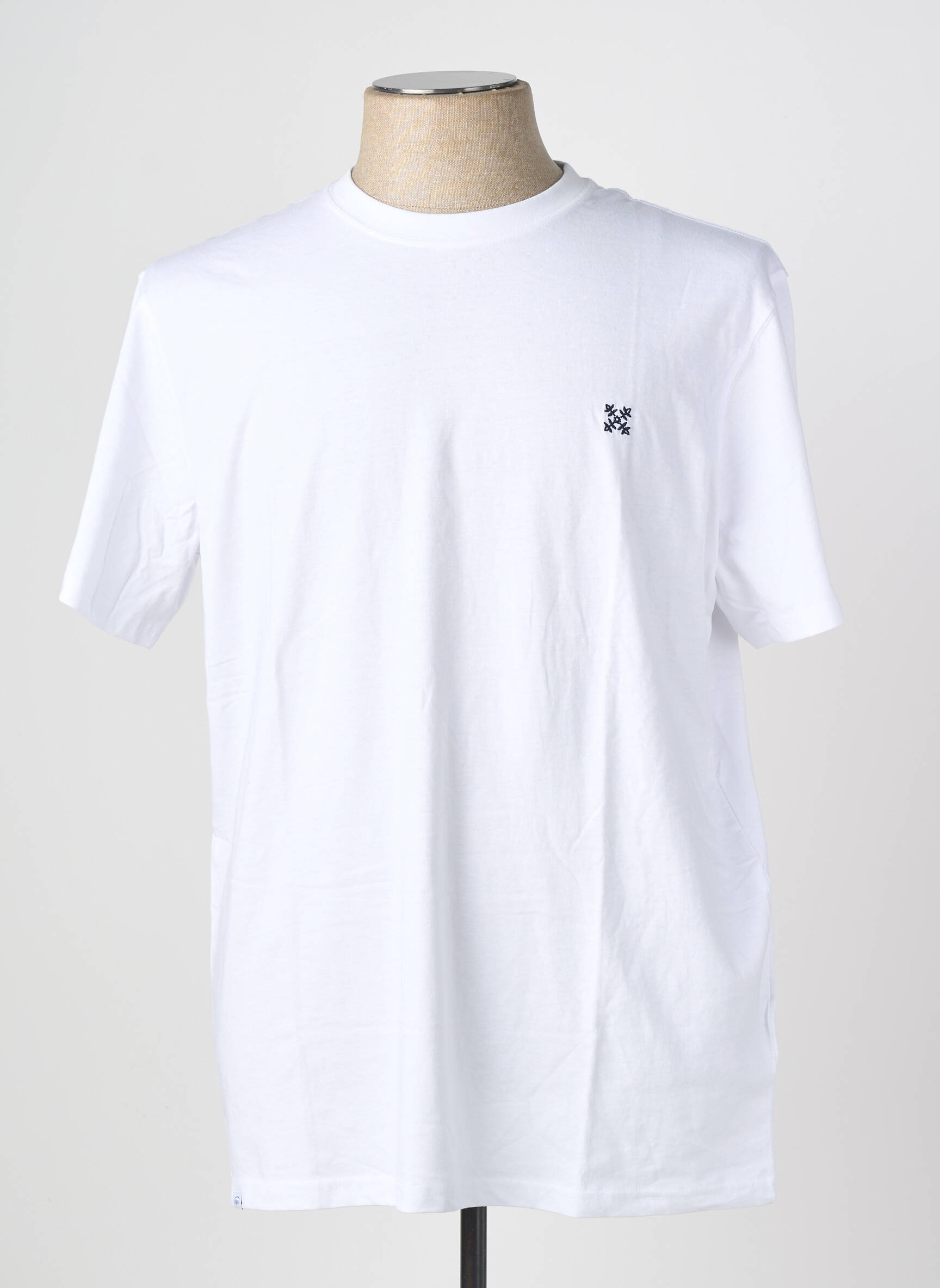 Tricou broderie mâneci scurte alb OXBOW bărbat