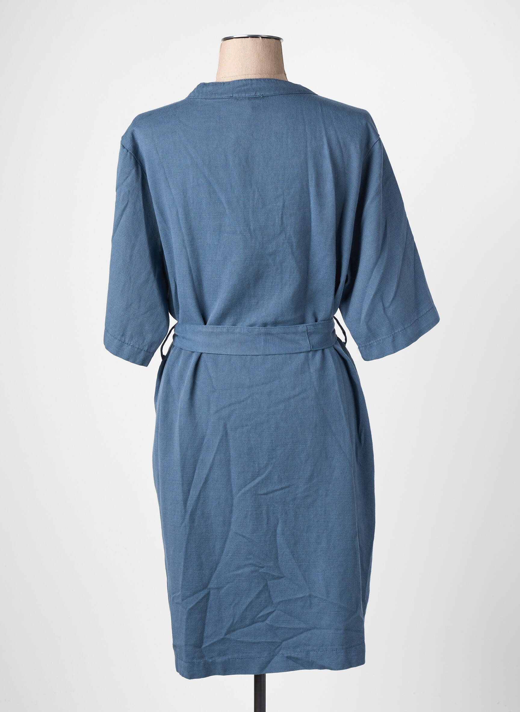 Rochie midi mâneci scurte mâneci scurte albastru PAKO LITTO femeie