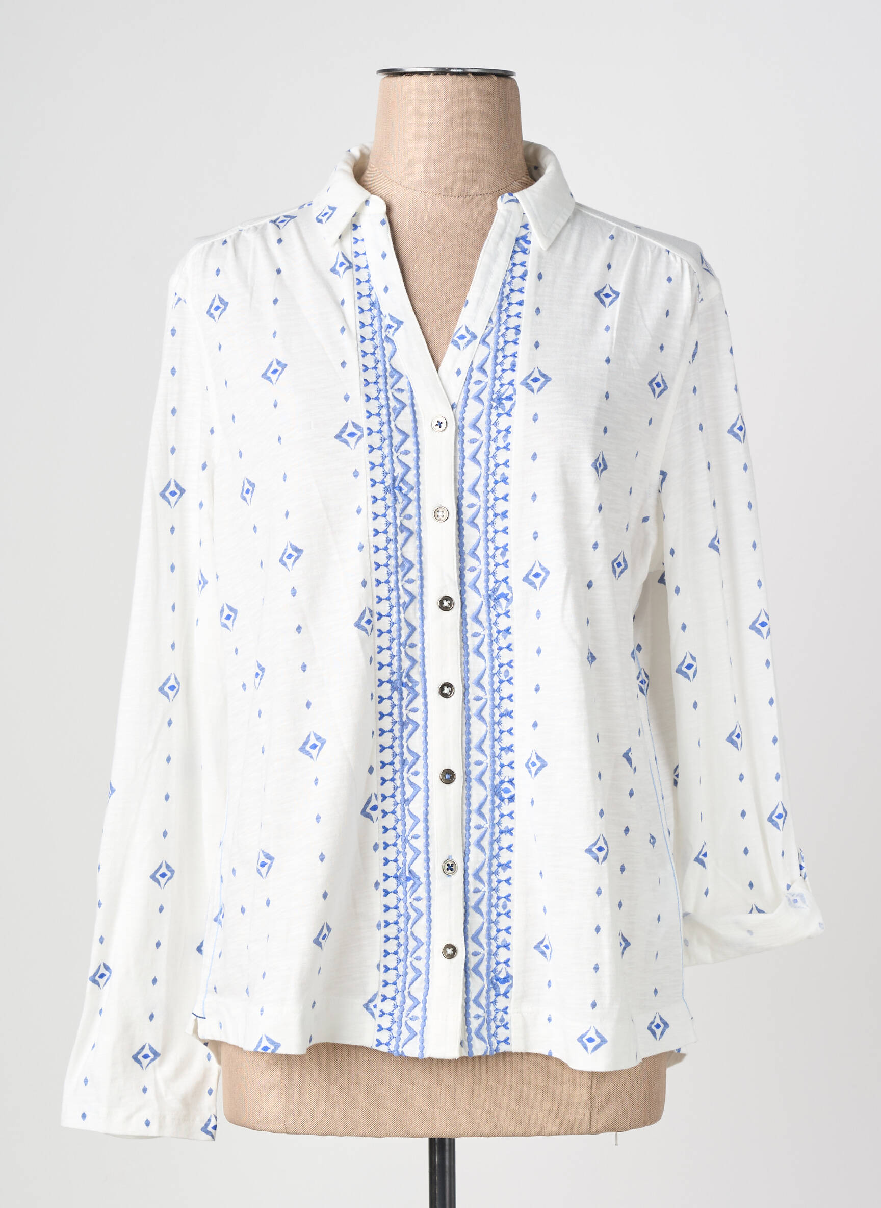 Cămașă croială cambrată mâneci lungi alb WHITE STUFF femeie
