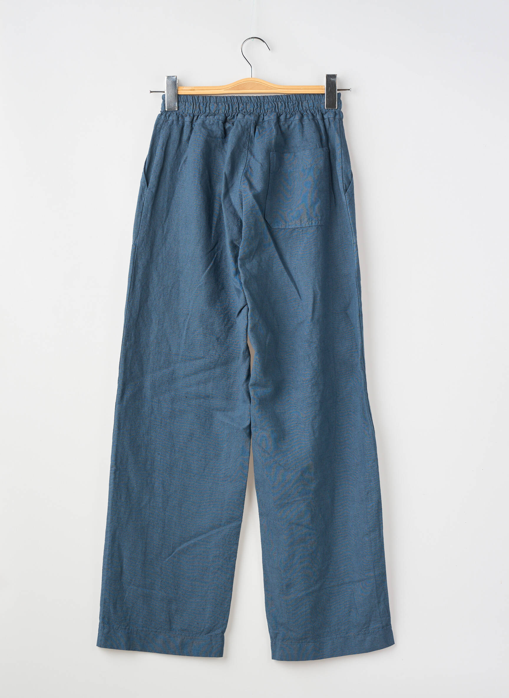 Pantalon drept talie elastică mărime normală albastru PAKO LITTO femeie