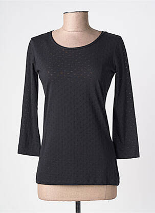 Tricou mâneci 3/4 mâneci 3/4 negru C'EST BEAU LA VIE femeie